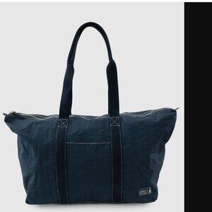 johnnie-O nylon packable tote bag with canvas handles new with tags; color"wake"